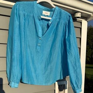 Xirena Silk Cotton Capri Blue Top - Sz Small